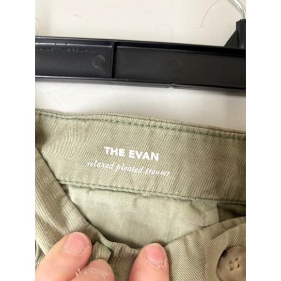 Adriano Goldschmied Green The Evan Relaxed Pleated Tapered Trouser Pants 23 NWT - Picture 6 of 8